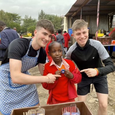 Shane on placement in Kenya